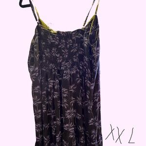 Black and White Palm Print Dress